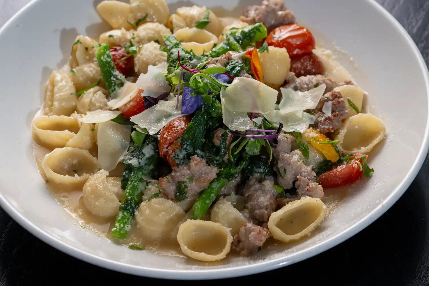 Orecchiette with sausage and broccoli rabe from The Squire lunch menu